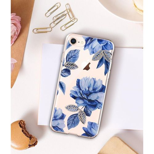  iPhone 7 4.7Inch Case, Iessvi Fashion Flower Pattern TPU Silicone Case Shell for iPhone7