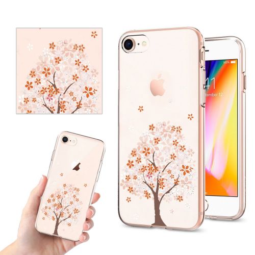  iPhone 7 4.7Inch Case, Iessvi Fashion Flower Pattern TPU Silicone Case Shell for iPhone7