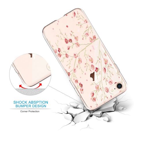  iPhone 7 4.7Inch Case, Iessvi Fashion Flower Pattern TPU Silicone Case Shell for iPhone7