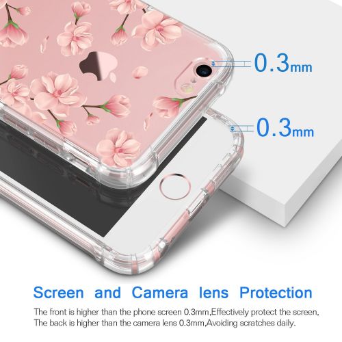  iPhone 7 4.7Inch Case, Iessvi Fashion Flower Pattern TPU Silicone Case Shell for iPhone7