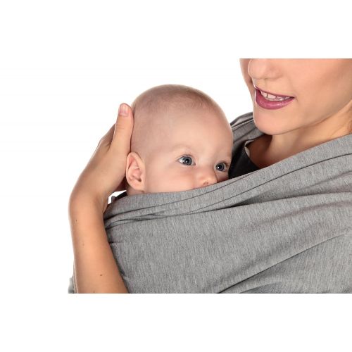  Ietreme Innoo Tech Baby Sling Carrier by AmBaby  Soft and Stretchy Baby Wrap for Newborns, Infants and Toddlers (Grey)