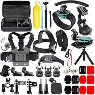 Ietreme Iextreme 50 in 1 Action Camera Accessories Kit for GoPro Hero 2018 GoPro Hero7 6 5 4 3 with Carrying Case/Chest Strap/Octopus Tripod