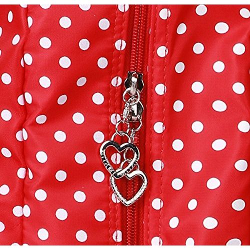  Ifantasy Girls Backpack PolkaDot Waterproof School Book Bag Set for Kids Teen