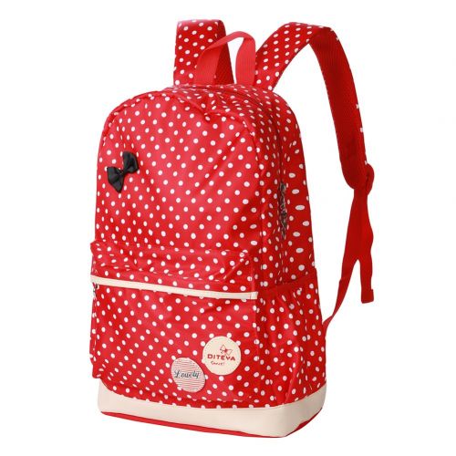  Ifantasy Girls Backpack PolkaDot Waterproof School Book Bag Set for Kids Teen