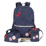 Ifantasy Girls Backpack PolkaDot Waterproof School Book Bag Set for Kids Teen