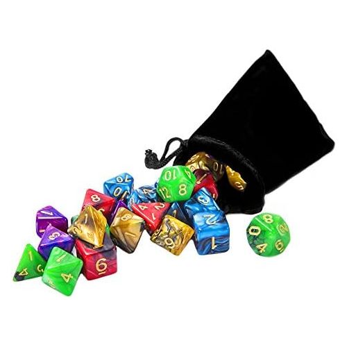  [아마존베스트]IFergoo iFergoo DND Dice, 42pcs Polyhedral Game Dice with 6 Punches for Role Playing Game Dungeons and Dragons D&D Pathfinder Shadowrun and Math Teaching (42pcs DND Dice)