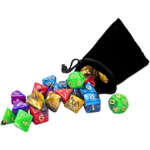  [아마존베스트]IFergoo iFergoo DND Dice, 42pcs Polyhedral Game Dice with 6 Punches for Role Playing Game Dungeons and Dragons D&D Pathfinder Shadowrun and Math Teaching (42pcs DND Dice)