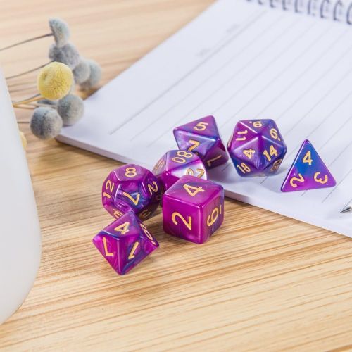  [아마존베스트]IFergoo iFergoo DND Dice, 42pcs Polyhedral Game Dice with 6 Punches for Role Playing Game Dungeons and Dragons D&D Pathfinder Shadowrun and Math Teaching (42pcs DND Dice)