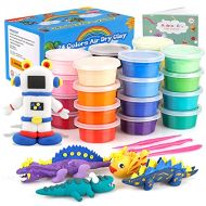 [아마존베스트]ifergoo Modeling Clay, 24 Colors Air Dry Clay Best Gift for Kids, Super Light Magic Clay with Sculpting Tools and Project, No-Sticky and Non-Toxic