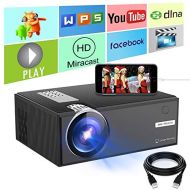 Ifmeyasi Portable Mini Home Video Projector 70% Brighter,Directly Connects Smartphones Tablets Supported 1080p, HDMI, VGA USB VGA AV, Home Cinema, TVs, Laptops, DVD