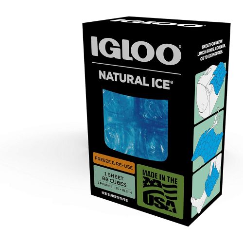  Igloo Maxcold Natural Ice Sheet 88 Cube, 15 x 18.5 Inches, Blue