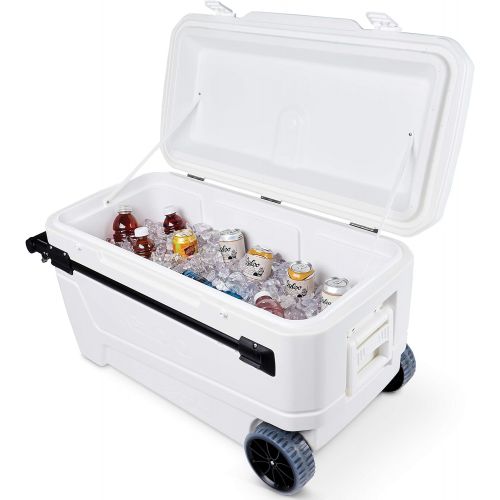 Igloo 110 Qt Glide Pro Portable Large Ice Chest Wheeled Cooler