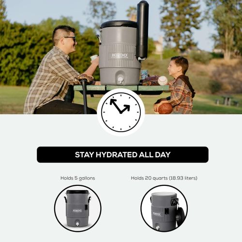  Igloo 5-10 Gallon Portable Sports Cooler Water Beverage Dispenser with Flat Seat Lid