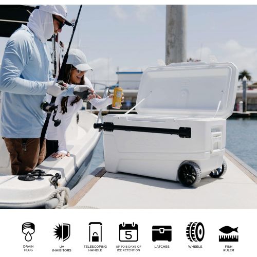  [아마존베스트]Igloo 110 Qt Glide Pro Portable Large Ice Chest Wheeled Cooler