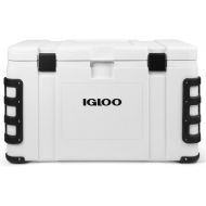 Igloo Leeward Cooler with Cutting Board, Fish Ruler, and Tie-Down Points - Marine-Grade Ice Chest - White… (72 Quart)