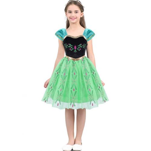  Iiniim iiniim Baby Little Girls Snow Queen Princess Coronation Costumes Fancy Dress up Halloween Birthday Party Outfit Gown