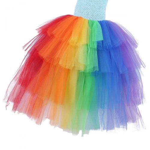  Iiniim iiniim Kids Girls Pastels Cartoon Tutu Dress Costumes Princess Birthday Party Outfit Fancy Dress up with Headband