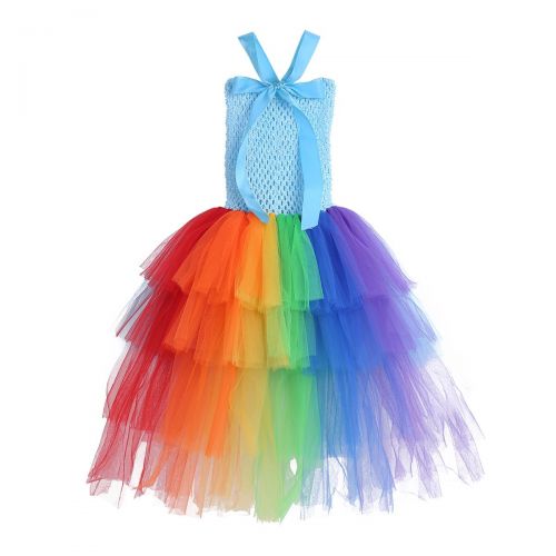  Iiniim iiniim Kids Girls Pastels Cartoon Tutu Dress Costumes Princess Birthday Party Outfit Fancy Dress up with Headband