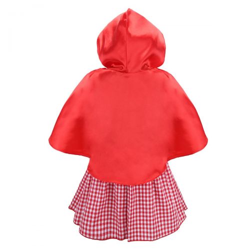  Iiniim iiniim Infant Baby Little Girls Red Hood Riding Costume Halloween Princess Party Fancy Dress with Hooded Cloak
