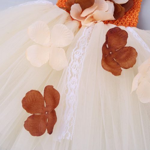  Iiniim iiniim Kids Girls Applique Flower Princess Tutu Dress Party Outfit Halloween Cosplay Costumes