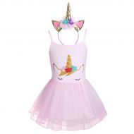 Iiniim iiniim Baby Girls One Piece Cartoon Romper Princess Birthday Tutu Dress with Headband Party Outfit Fancy Costumes