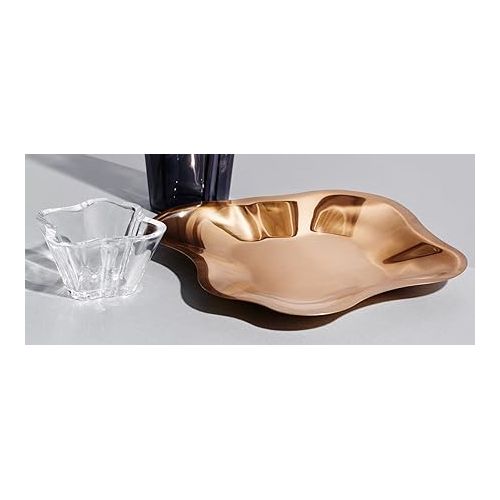  Iittala Aalto Bowl, Stainless Steel, Rose Gold, 18.2 x 18.2 x 5