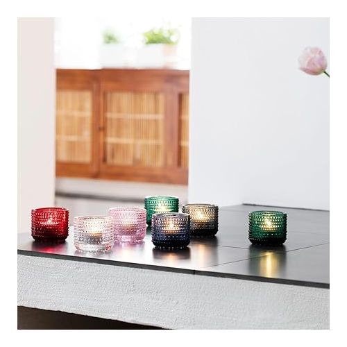  Iittala Kastehelmi Tealight Candleholders by Oiva Toikka (Clear)