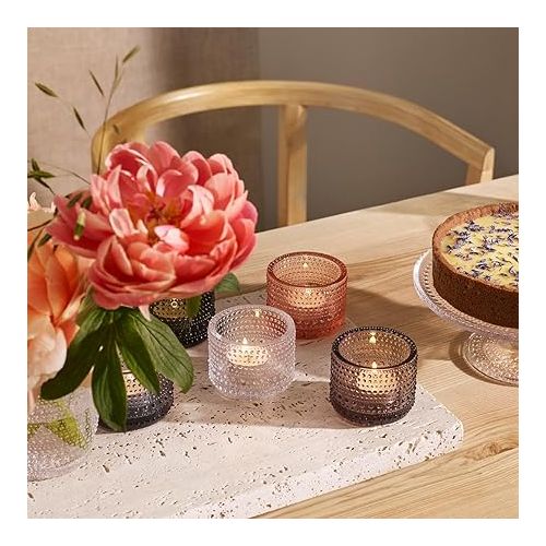  Iittala Kastehelmi Tealight Candleholders by Oiva Toikka (Clear)