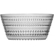 Iittala Kastehelmi Plate and Bowls, Glass, Transparent, 18.4 x 18.4 x 8.3 cm