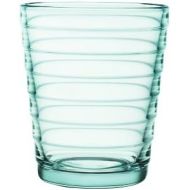 Iittala Aino Aalto Set of Two Glass Tumblers, Water Green, 7-3/4-Ounce Capacity each