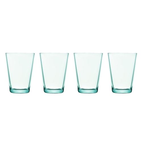  Iittala ittala Kartio Set of Four Glass Tumblers, Water Green, 13.5-Ounce Capacity