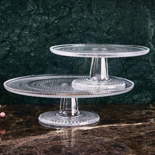  Iittala Kastehelmi Cake Stand, Clear 9.5