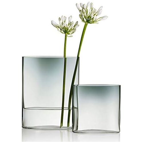  Marke: Iittala Iittala Ovalis Vase 25 cm, grau/klar, Tapio Wirkkala 1959