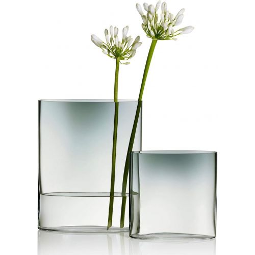  Marke: Iittala Iittala Ovalis Vase 25 cm, grau/klar, Tapio Wirkkala 1959