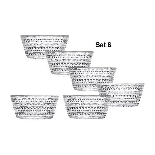  Iittala Schalchen Set 6 TLG. - 23 cl - kristall klar Kastehelmi