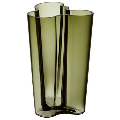  Iittala Aalto Deko Vase, Glas, Mossgruen, 25,5 cm