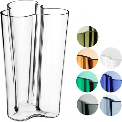  Iittala Aalto Deko Vase, Glas, Mossgruen, 25,5 cm