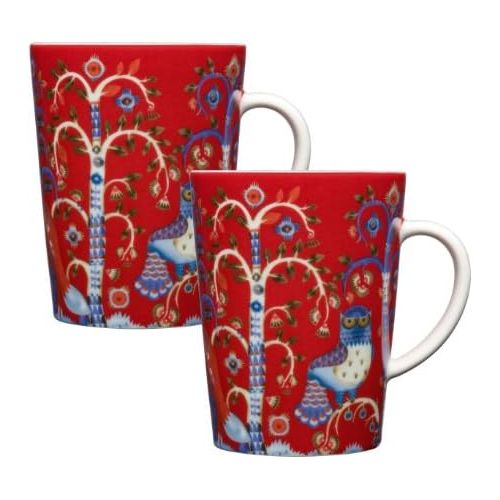  Iittala Taika Henkelbecher 0.4l Set 2tlg, rot Ornament