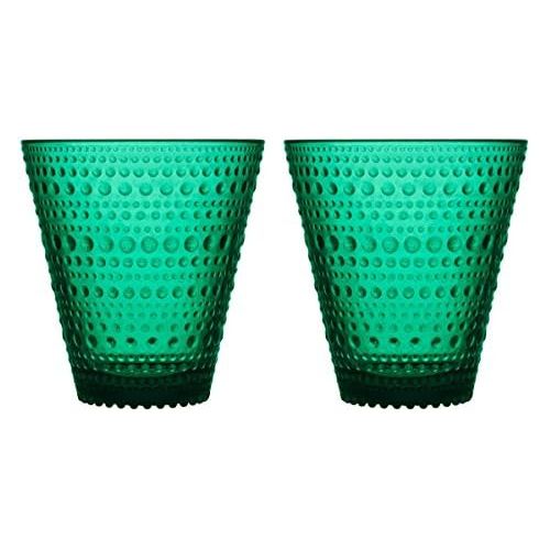  Iittala - Kastehelmi - Glas/Trinkglas/Wasserglas - 30 cl - Emerald/Gruen - 2 Stueck