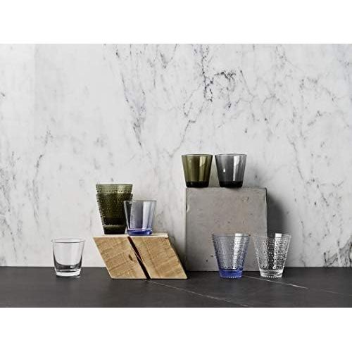  Iittala - Kastehelmi Becher - Glas - Wasserglas - Saftglas 30cl Regen/Blau - 2 er Set