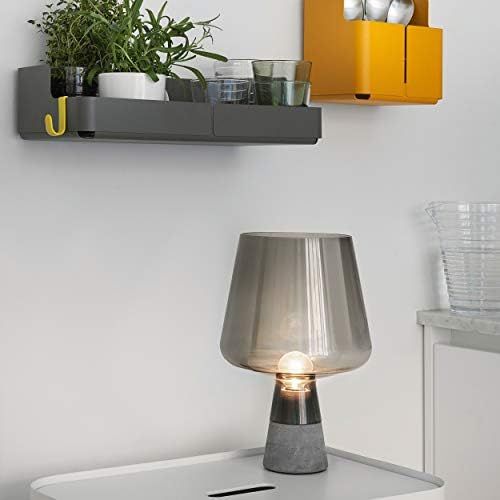  Iittala Leimu Lampe, Glas mundgeblasen, E14, grigio