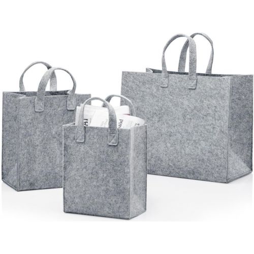  Iittala Meno von Harri Koskinen Stofftasche, Filz, Grau, 20 x 30 x 35 cm