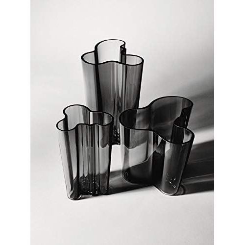  Iittala Alvar Aalto Vasen, Glas, Grau, 20 x 19 x 25 cm