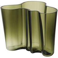 Iittala Vase, Glas, Moosgruen, 160 mm