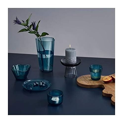  Iittala Alvar Aalto meerblau Schale, Glas, 1,5 Liter