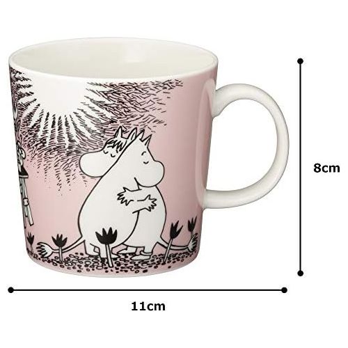  Arabia Iittala Mumin Moomin Tasse mit Henkel Henkelbecher Becher 300ml - Love / LiebeLove