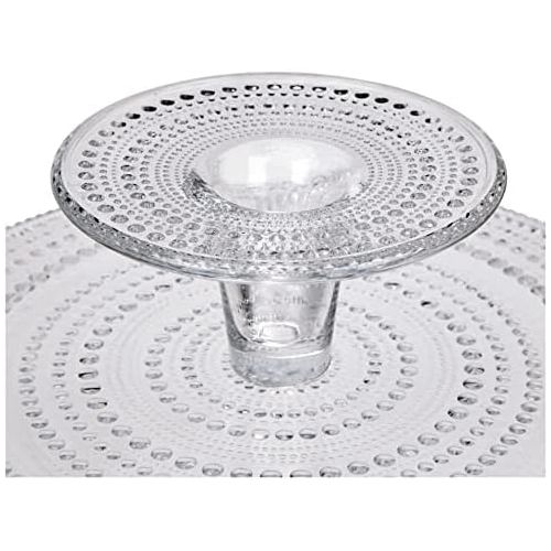  Iittala 005994 Kastehelmi Kuchenplatte mit Fuss, klar, 315 mm