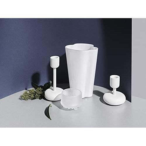  Iittala Kerzenstander, Metall, Weiss