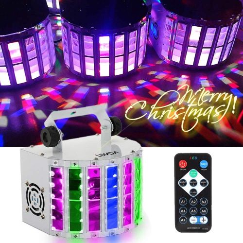  Ikakon 13W DJ Stage Lights 9 Colors LED Wide Beam Effect Lamp, 7 Channel DMX 512 Voice-activated Automatic Control LED Projector with IR Remote DJ Home KTV Disco Stage Effect Light