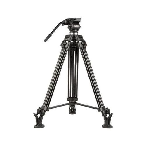  Ikan EG01A2 2 Stage Aluminum Tripod with Fluid PanTilt Head, Black